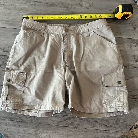 Carhartt Tan Cargo Shorts Durable Cotton Blend - Picture 4 of 5